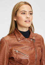 Lade das Bild in den Galerie-Viewer, GIPSY | Lederjacke - PGG-W14-LEGV | COGNAC