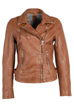 Lade das Bild in den Galerie-Viewer, GIPSY | Lederjacke - PGG-W14-LEGV | COGNAC