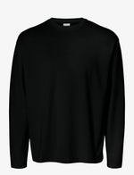Lade das Bild in den Galerie-Viewer, SELECTED | LANGÄRMELIGER PULLOVER LOOSE OSKAR | Black