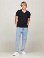 Lade das Bild in den Galerie-Viewer, Tommy Jeans | T-SHIRT MIT V-AUSSCHNITT | 078 schwarz