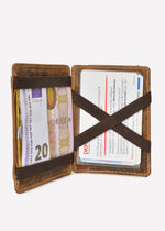 Lade das Bild in den Galerie-Viewer, Greenburry | Vintage magic wallet coinpocket RFID Leder | braun