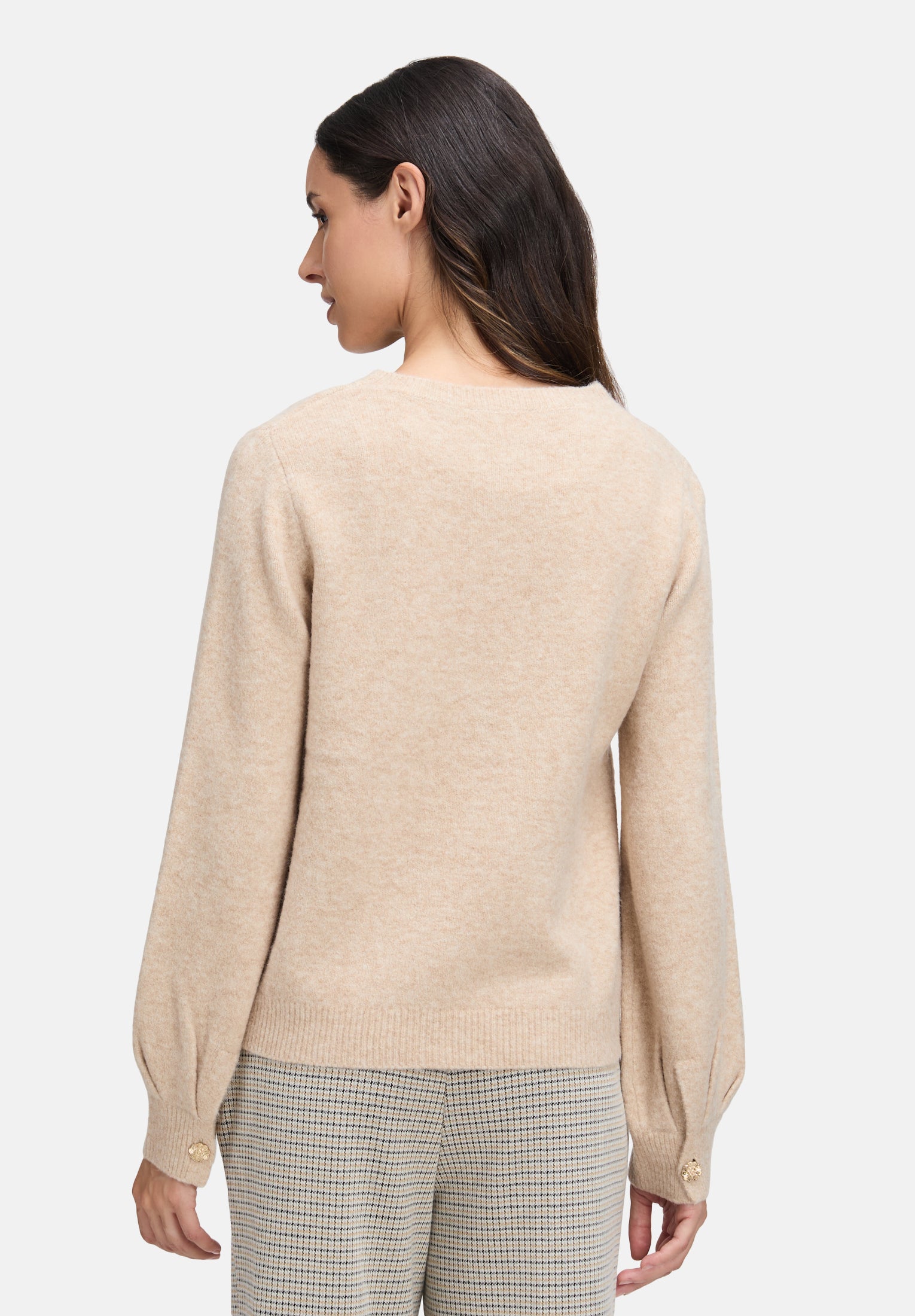 Cartoon | Strickpullover mit Rundhalsausschnitt | 7706 Beige Melange