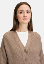 Lade das Bild in den Galerie-Viewer, Cartoon | Strick-Cardigan mit V-Ausschnitt | 7709 Light Brown Melange
