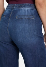 Lade das Bild in den Galerie-Viewer, Cartoon | Casual-Jeans mit weitem Bein  | 8620 Dark Blue Denim
