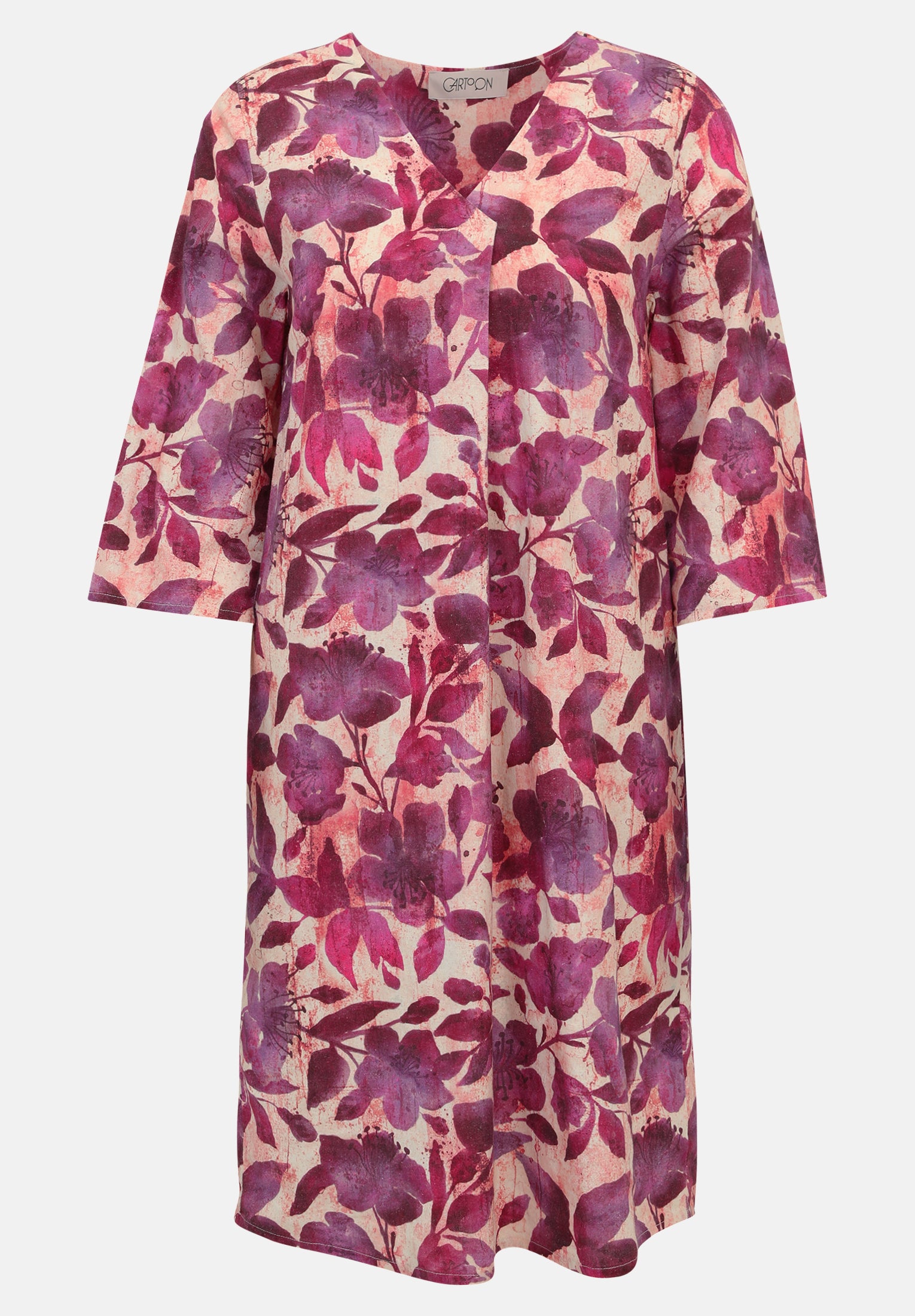 Cartoon | Sommerkleid mit Muster | 1838 Cream/Dark Pink