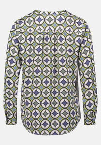 Cartoon | Casual-Bluse mit Knöpfen | 8850 Blue/Green