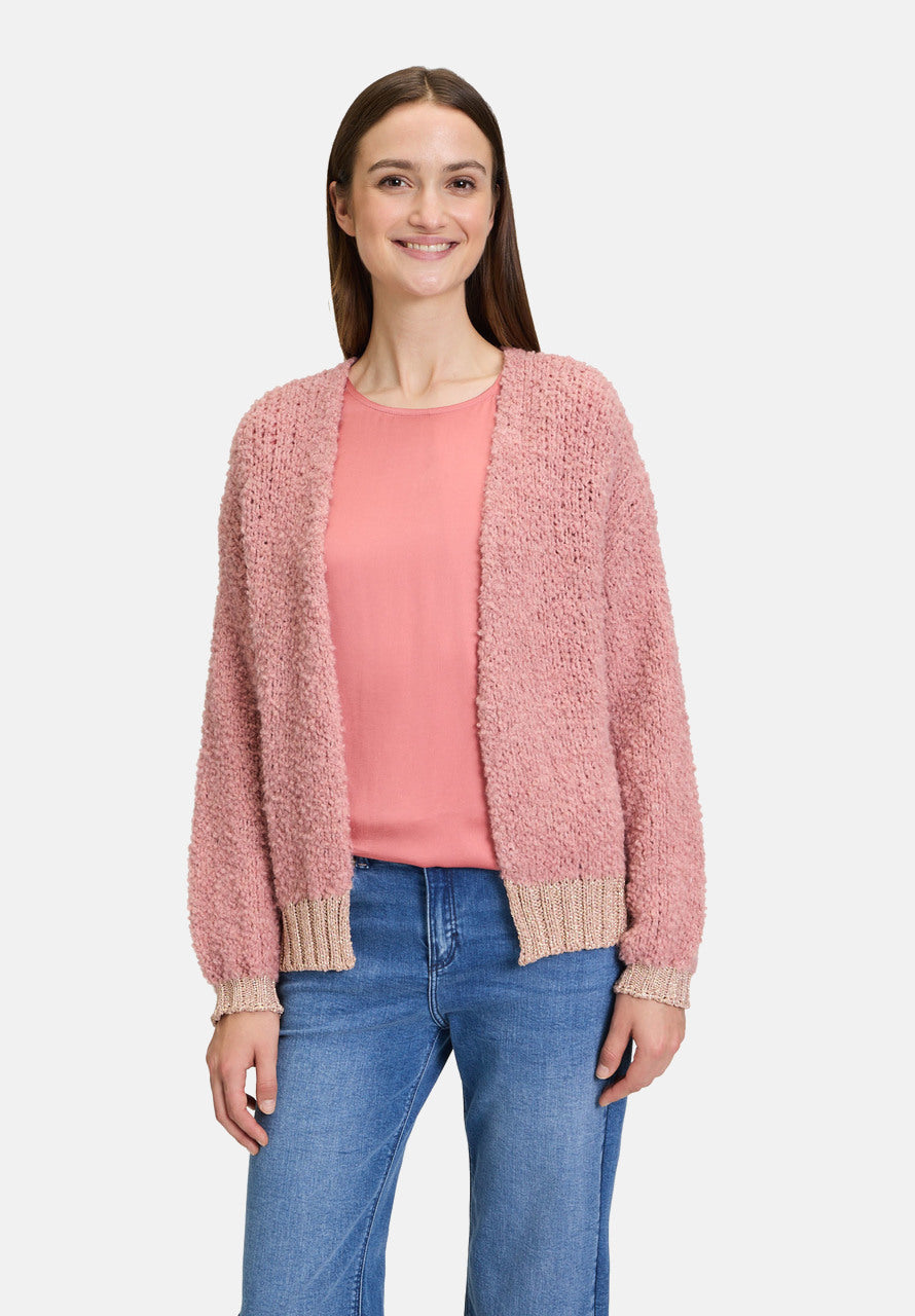 Cartoon | Strick-Cardigan mit V-Ausschnitt | 4843 Pink/Rosé