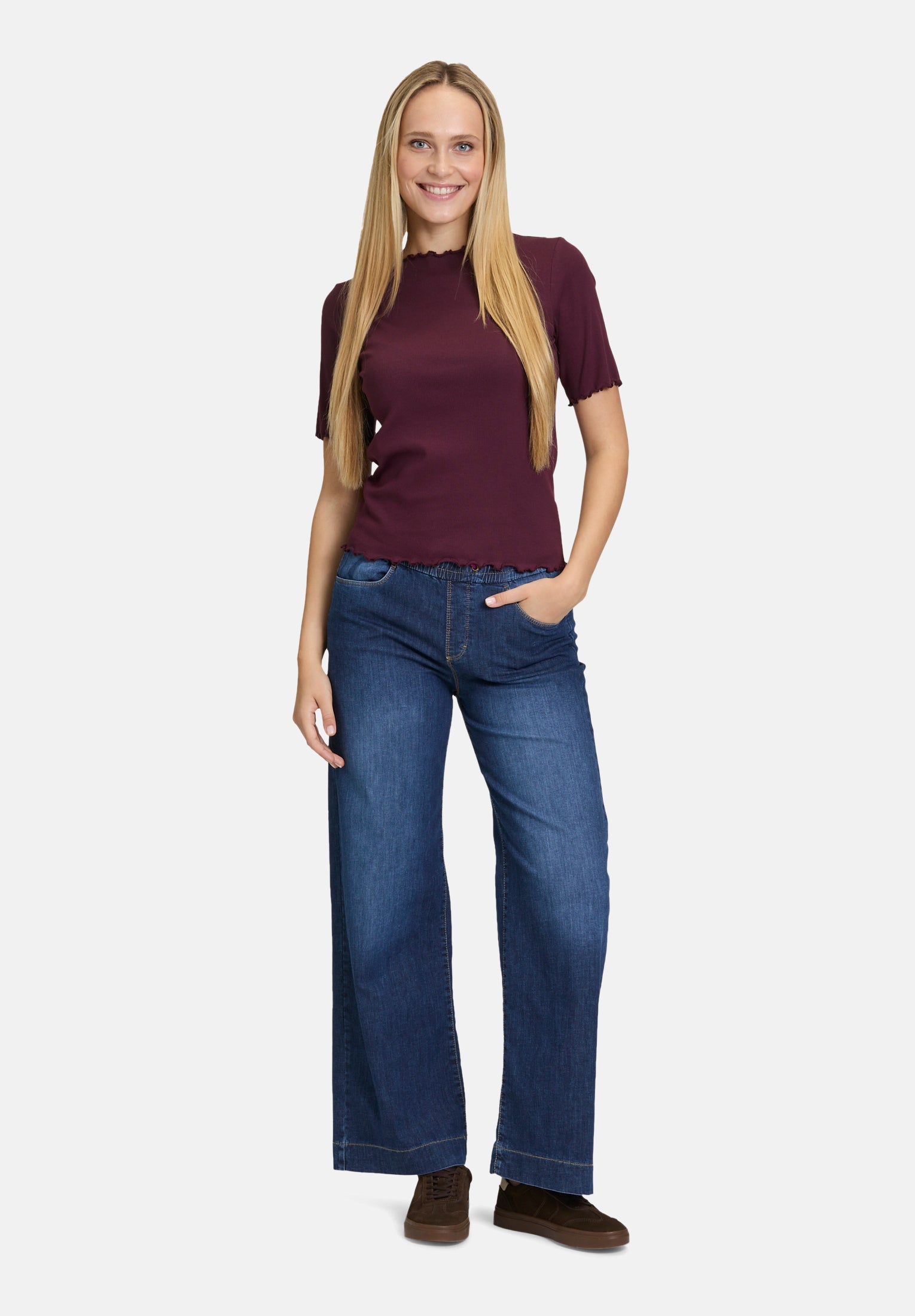 Cartoon | Halbarm-Shirt mit Kragen | 4685 Dark Aubergine