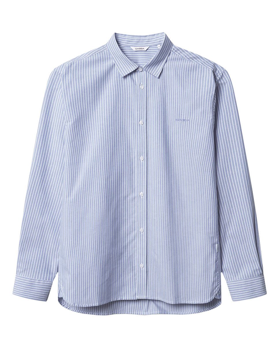 GABBA | SVEN REG CREST LS Hemd | Blue Stripe