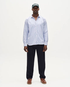 GABBA | SVEN REG CREST LS Hemd | Blue Stripe