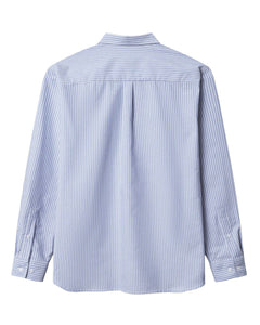 GABBA | SVEN REG CREST LS Hemd | Blue Stripe