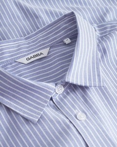 GABBA | SVEN REG CREST LS Hemd | Blue Stripe