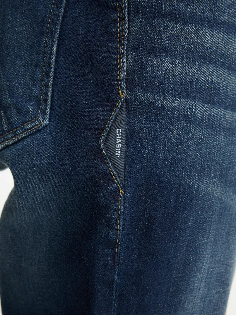 CHASIN | Evan Terrain Slim Fit Jeans | D10 DARK BLUE DENIM