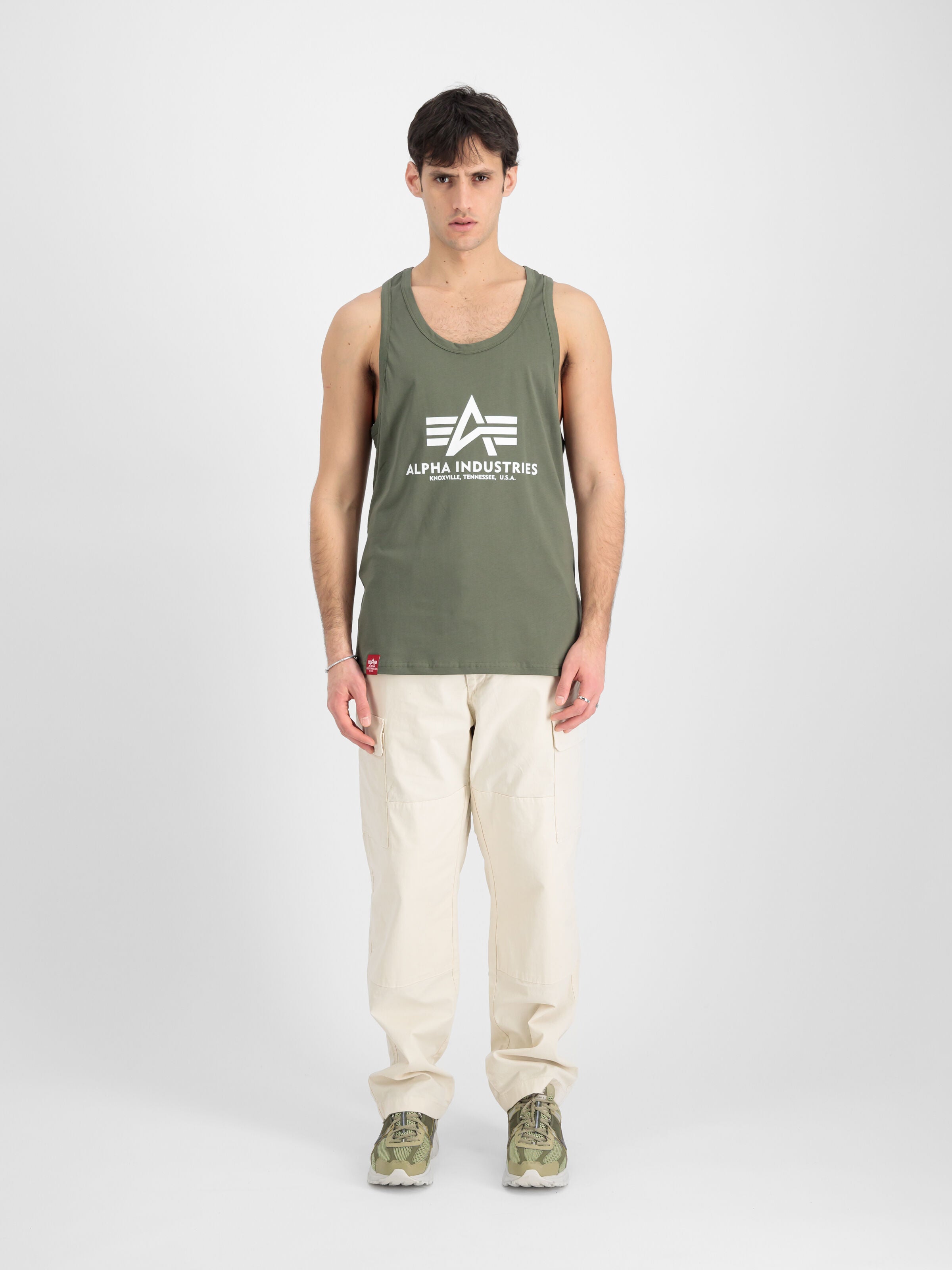 Alpha Industries | Small Logo Tank  | 142 dark olive
