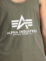 Load image into Gallery viewer, Alpha Industries | Small Logo Tank  | 142 dark olive
