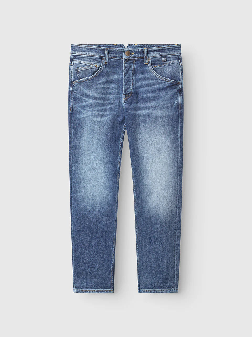 GABBA | Alex Cros - Relaxed Tapered Fit Jeans | Mid Blue Denim