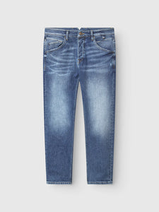 GABBA | Alex Cros - Relaxed Tapered Fit Jeans | Mid Blue Denim