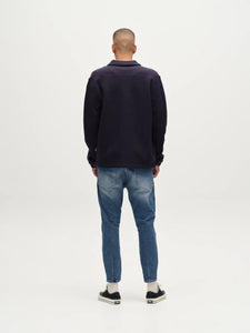GABBA | Alex Cros - Relaxed Tapered Fit Jeans | Mid Blue Denim