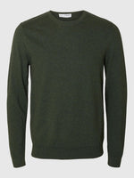 Load image into Gallery viewer, SELECTED | LANGARM STRICKPULLOVER BERG | Forest Night
