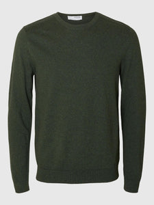 SELECTED | LANGARM STRICKPULLOVER BERG | Forest Night
