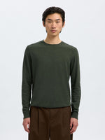 Load image into Gallery viewer, SELECTED | LANGARM STRICKPULLOVER BERG | Forest Night
