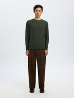 Load image into Gallery viewer, SELECTED | LANGARM STRICKPULLOVER BERG | Forest Night
