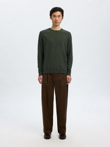 SELECTED | LANGARM STRICKPULLOVER BERG | Forest Night