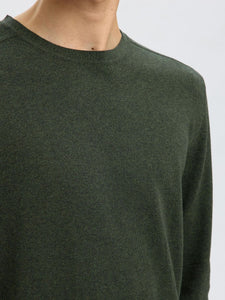 SELECTED | LANGARM STRICKPULLOVER BERG | Forest Night