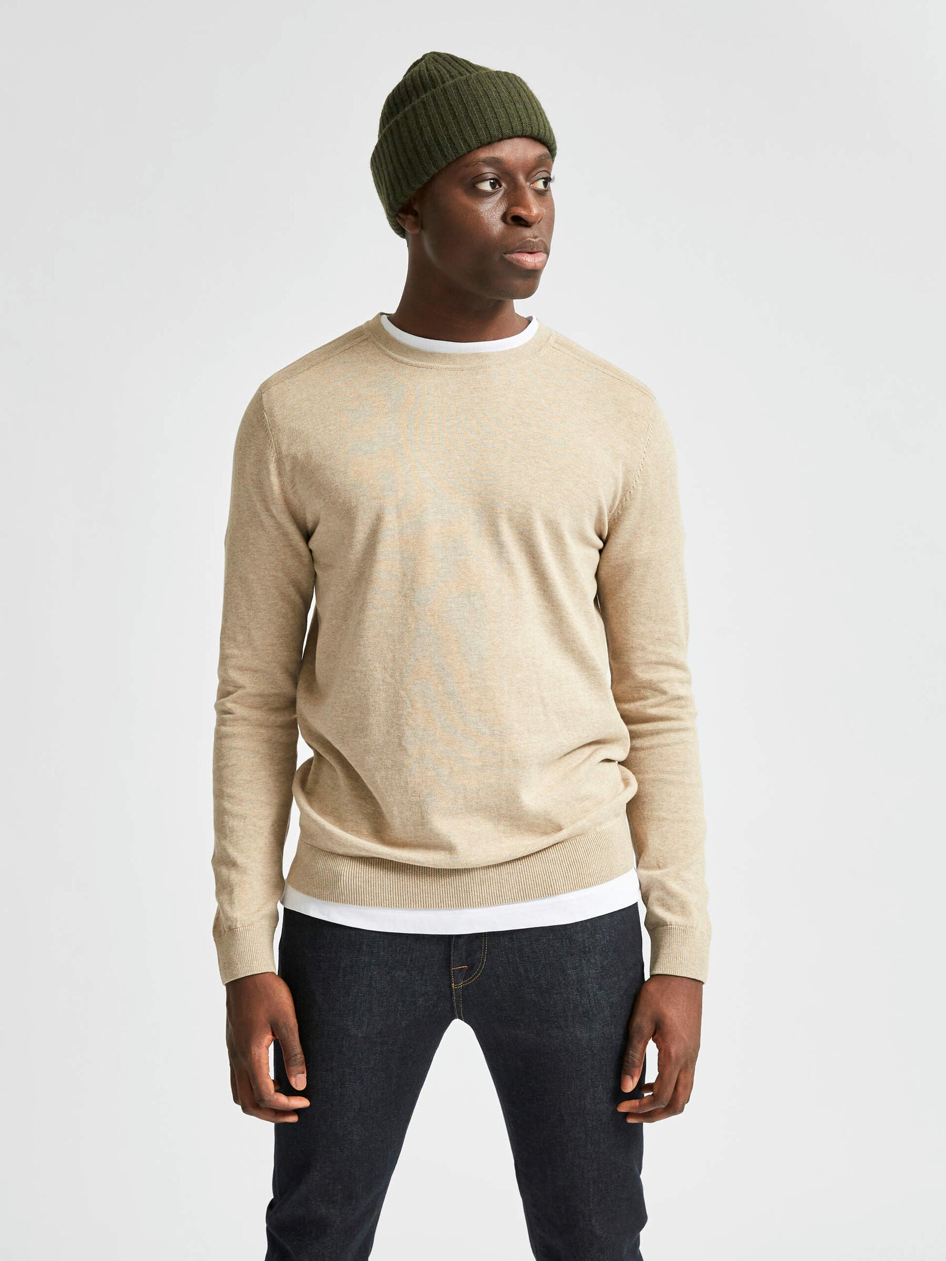 SELECTED | LANGÄRMELIGER PULLOVER | Kelp