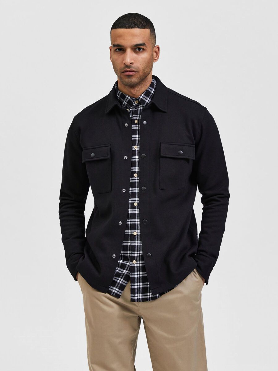 SELECTED | KLASSISCHES OVERSHIRT | Black