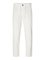 Lade das Bild in den Galerie-Viewer, SELECTED | SLIM FIT TAPERED LINEN HOSE | Cloud Dancer
