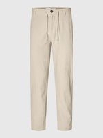 Lade das Bild in den Galerie-Viewer, SELECTED | SLIM FIT TAPERED LINEN HOSE | Incense Oatmeal
