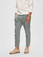 Lade das Bild in den Galerie-Viewer, SELECTED | SLIM FIT TAPERED LINEN HOSE | Skycaptain Oatmeal
