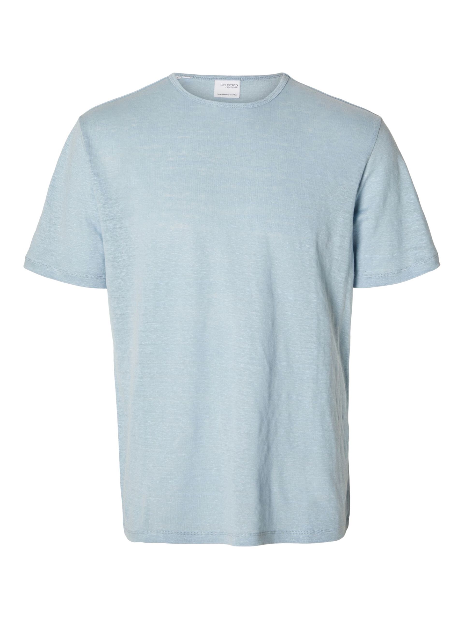 SELECTED | LEINEN T-SHIRT | Cashmere blue