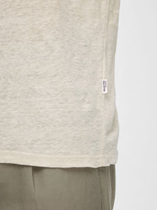 SELECTED | LEINEN T-SHIRT | Oatmeal