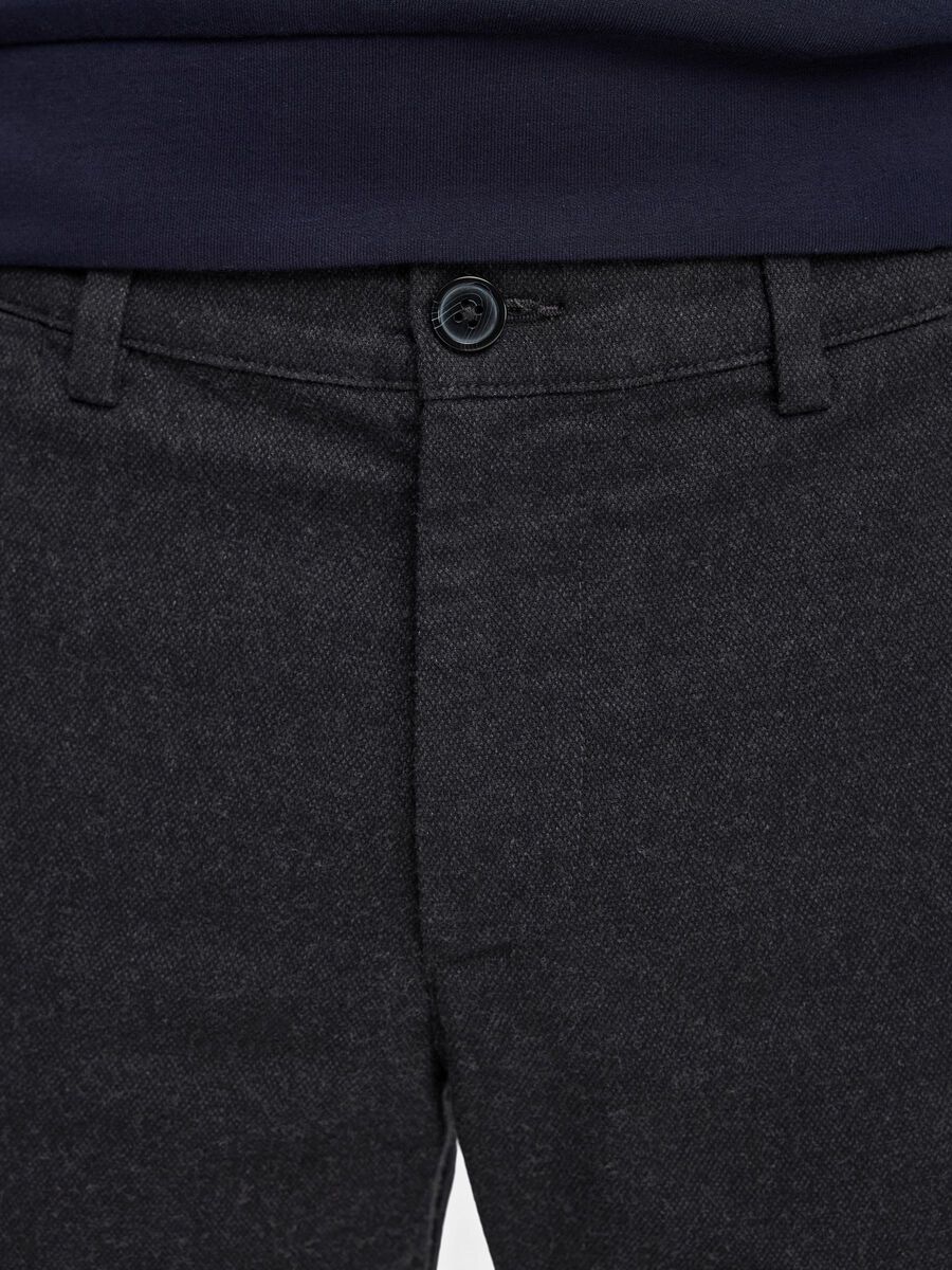 SELECTED | SLIM FIT BRUSHED CHINO | Black