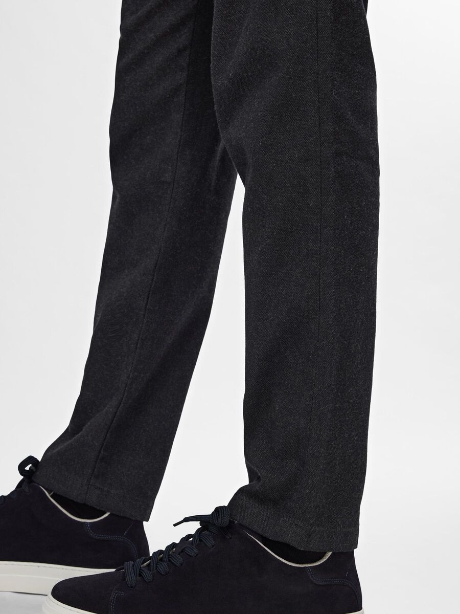 SELECTED | SLIM FIT BRUSHED CHINO | Black