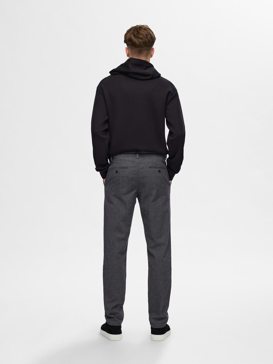 SELECTED | SLIM FIT BRUSHED CHINO | Dark Grey