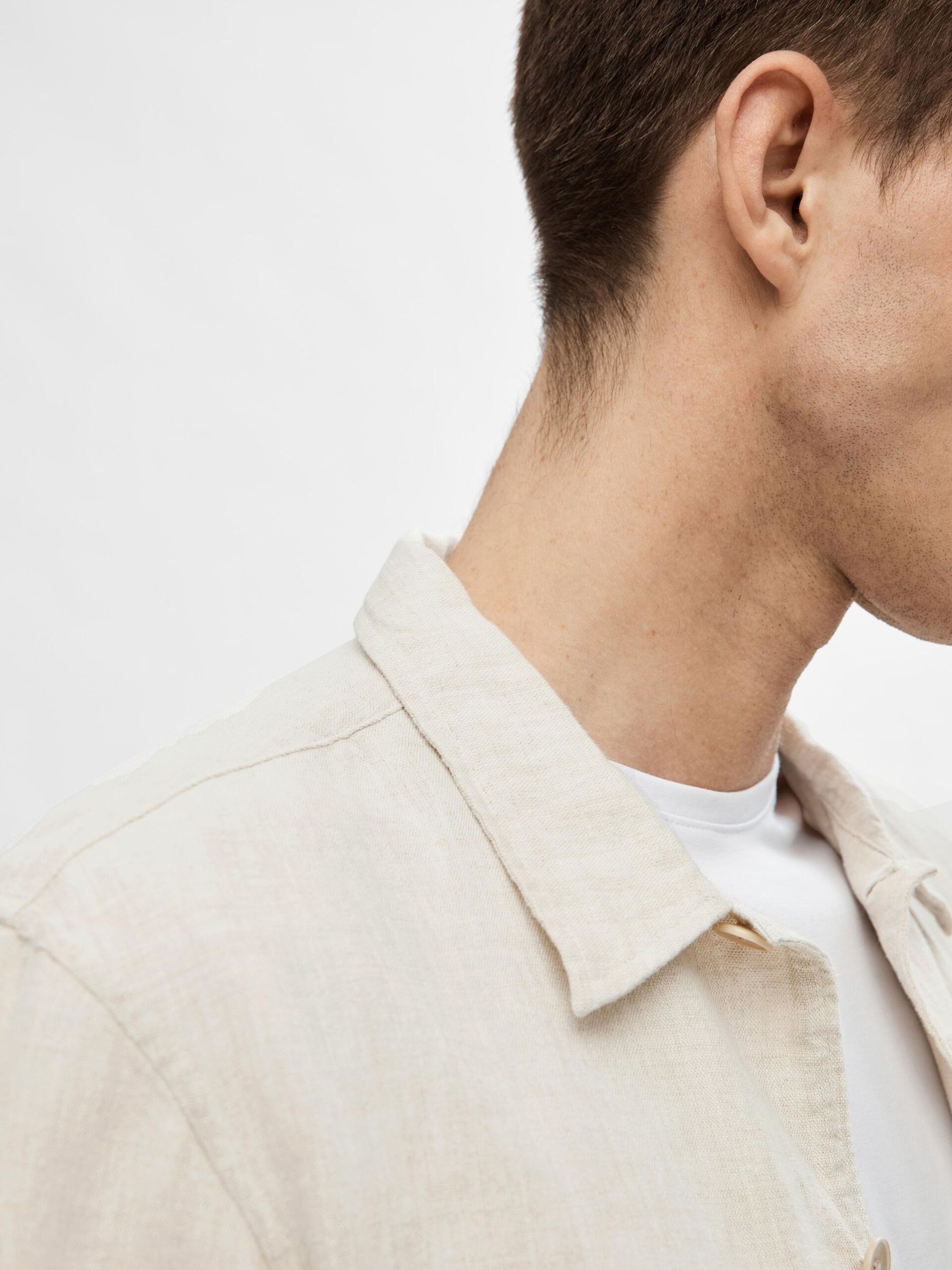 SELECTED | OVERSHIRT LEINEN | Pure cashmere
