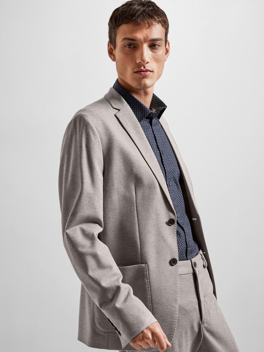 SELECTED | BLAZER - Slim Fit | Light grey melange