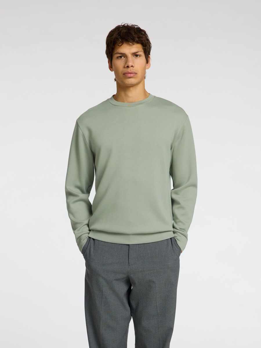 SELECTED | LONG SLEEVE SWEATSHIRT | Vetiver