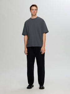 SELECTED | OVERSIZED KURZARM T-SHIRT | Asphalt