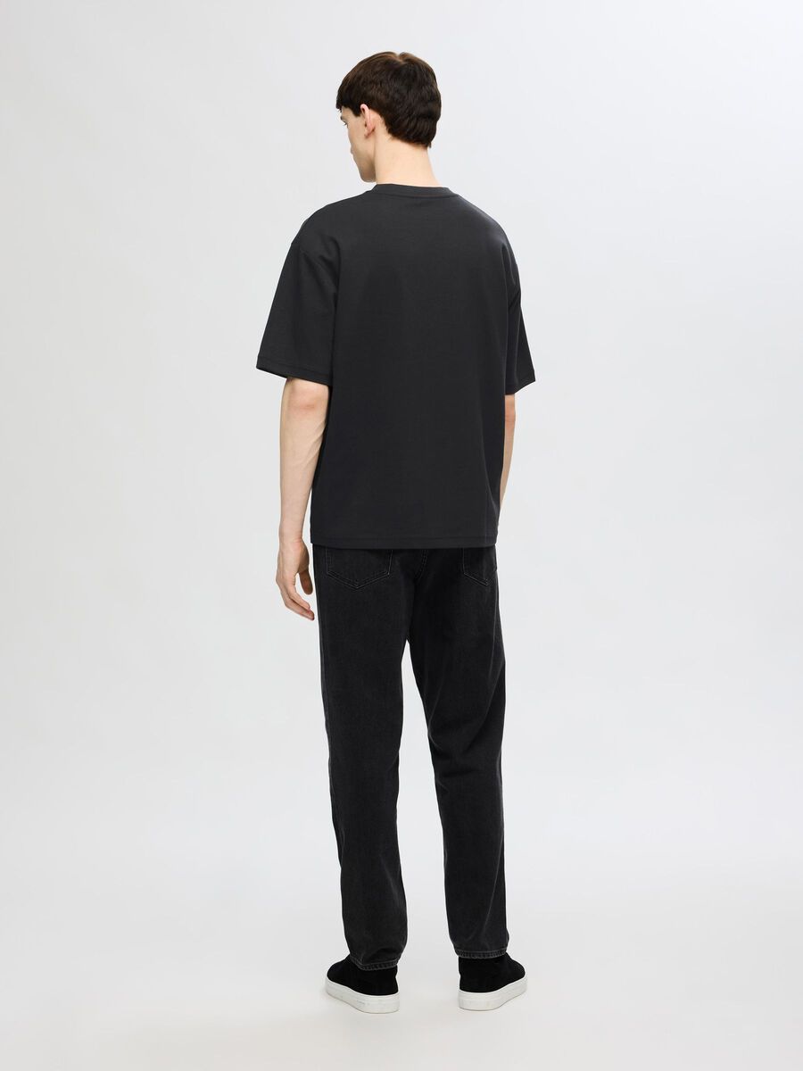 SELECTED | OVERSIZED KURZARM T-SHIRT | Black