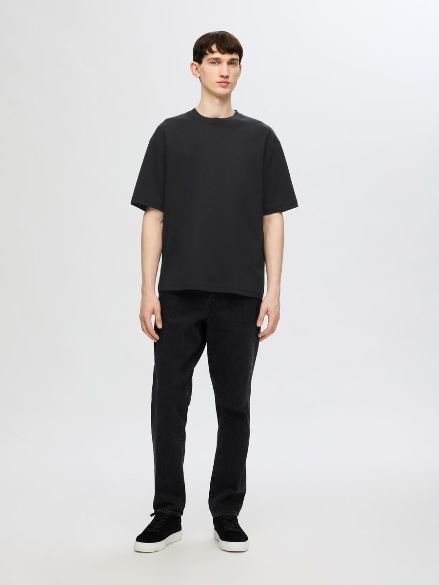 SELECTED | OVERSIZED KURZARM T-SHIRT | Black