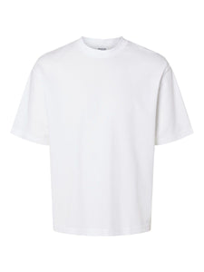 SELECTED | OVERSIZED KURZARM T-SHIRT | Bright white