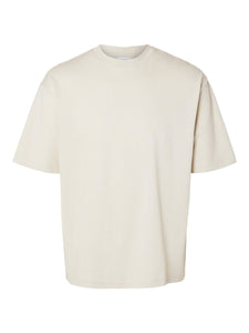 SELECTED | OVERSIZED KURZARM T-SHIRT | Oatmeal