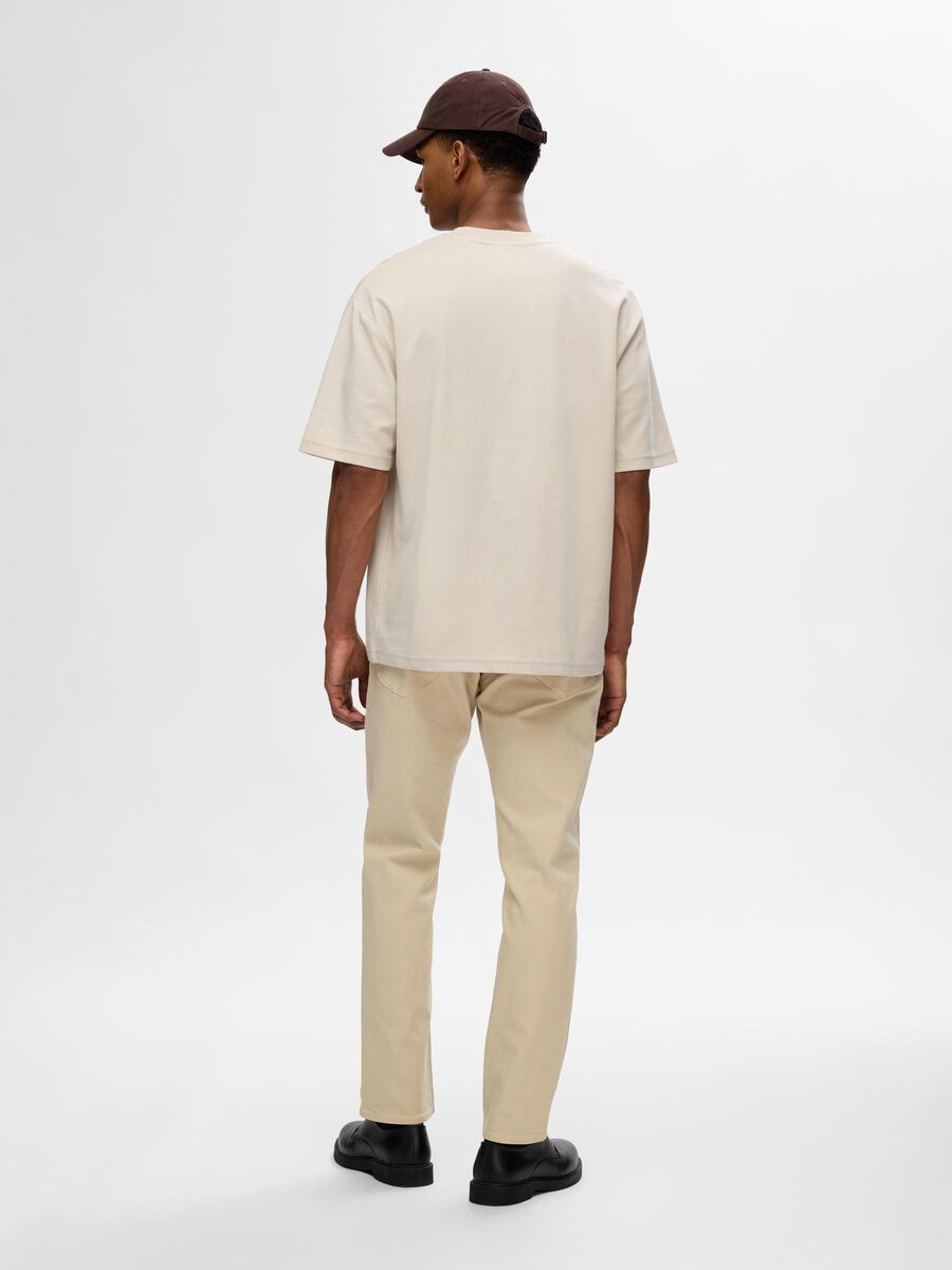 SELECTED | OVERSIZED KURZARM T-SHIRT | Oatmeal