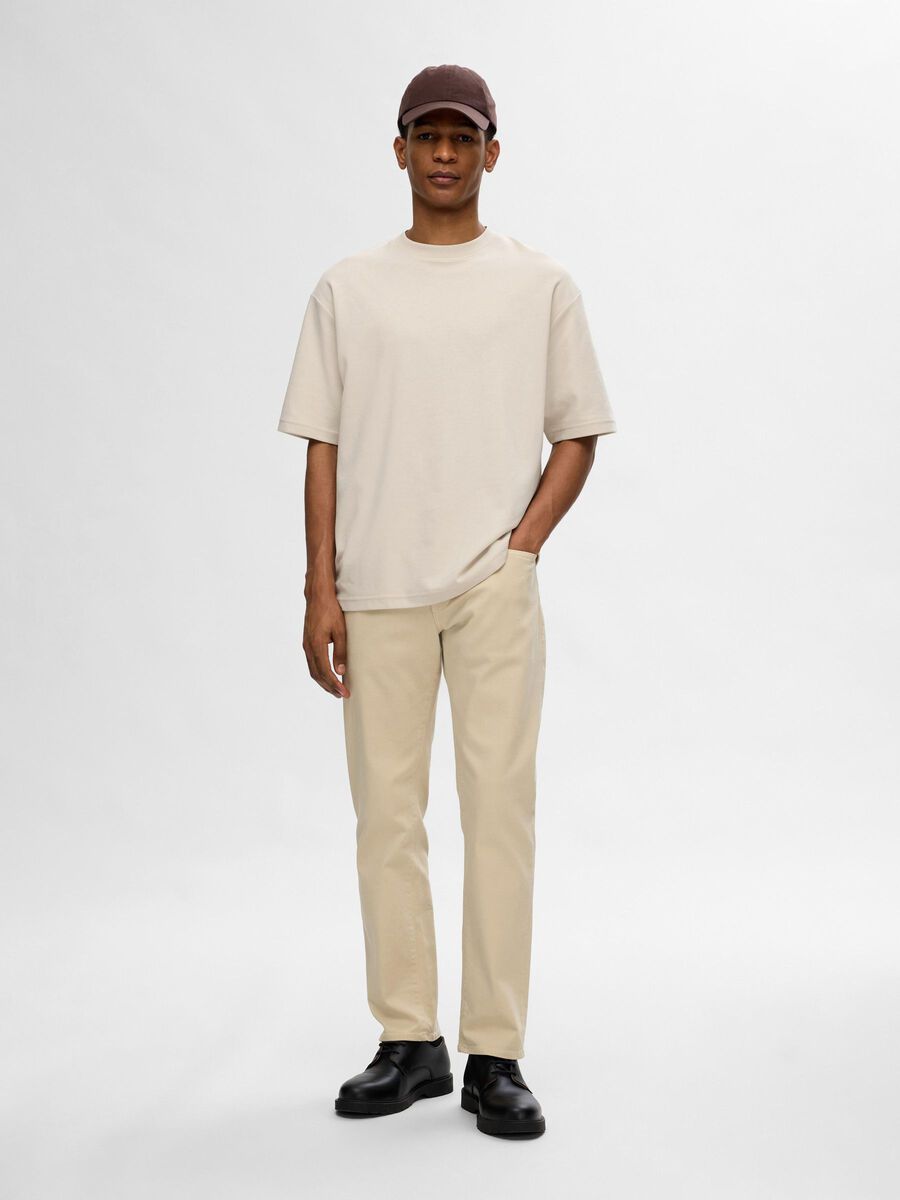 SELECTED | OVERSIZED KURZARM T-SHIRT | Oatmeal