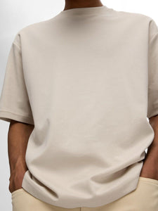 SELECTED | OVERSIZED KURZARM T-SHIRT | Oatmeal