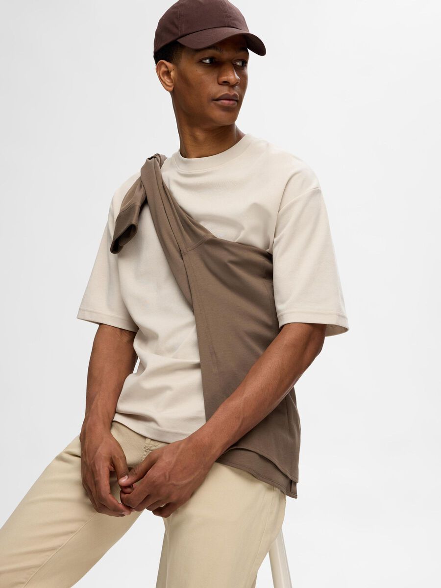 SELECTED | OVERSIZED KURZARM T-SHIRT | Oatmeal